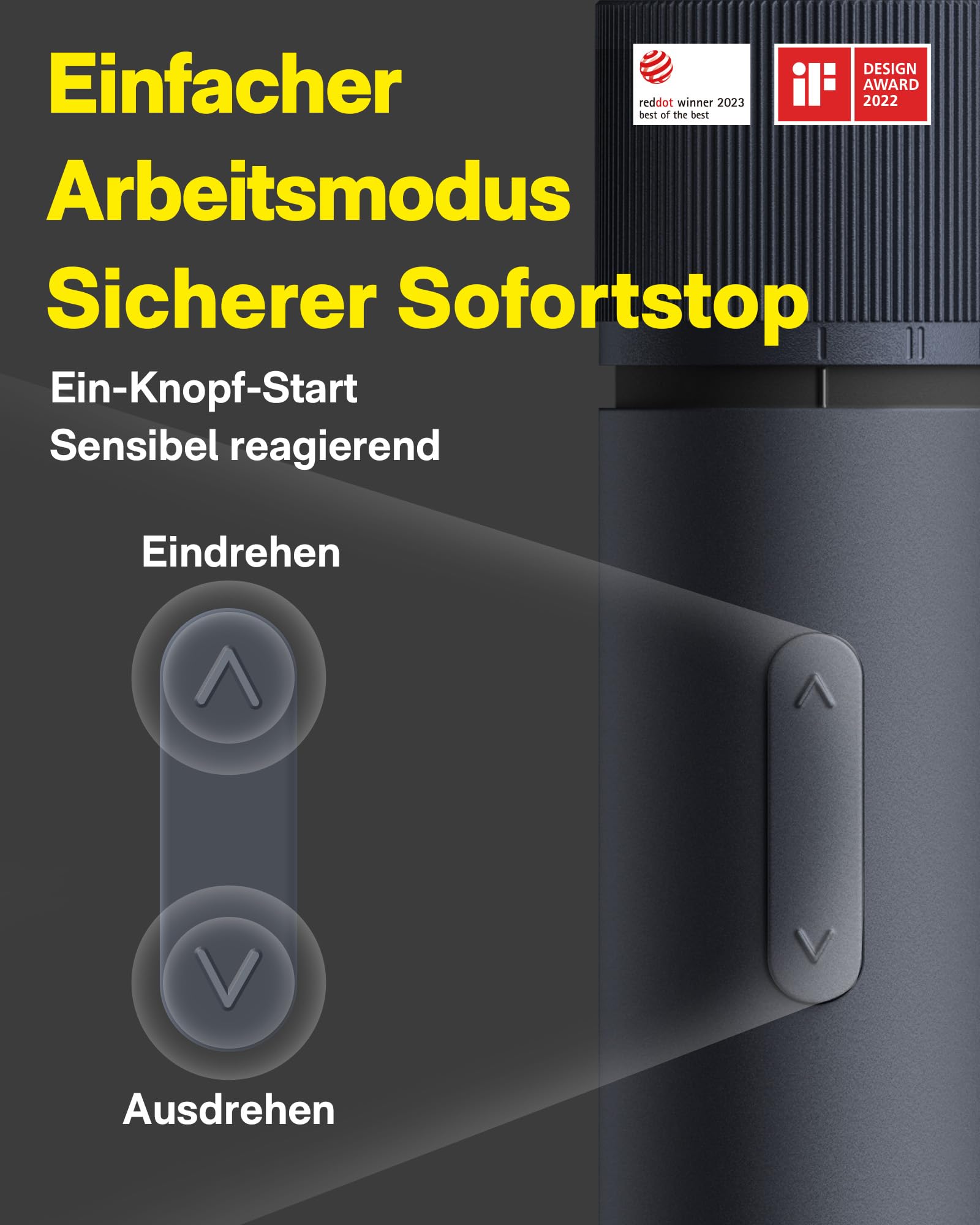 HOTO Elektrischer Schraubendreher Set mit 25 Magnetische Bits, LED-Licht