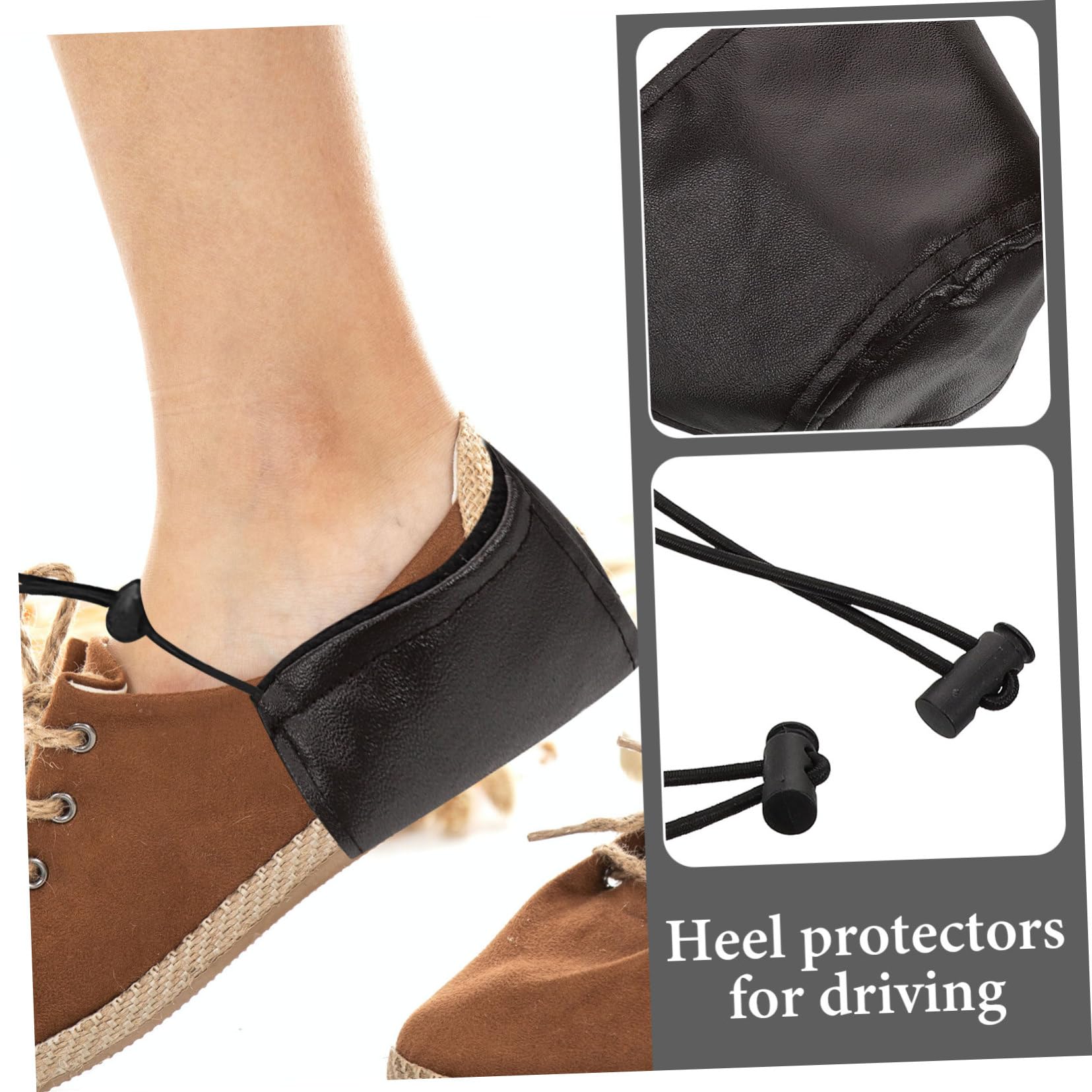 FRCOLOR Lot De 4 Protège-talons Pour Chaussures De Conduite Protègent Vos Chaussures Des Rayures 2 Pièces X 4