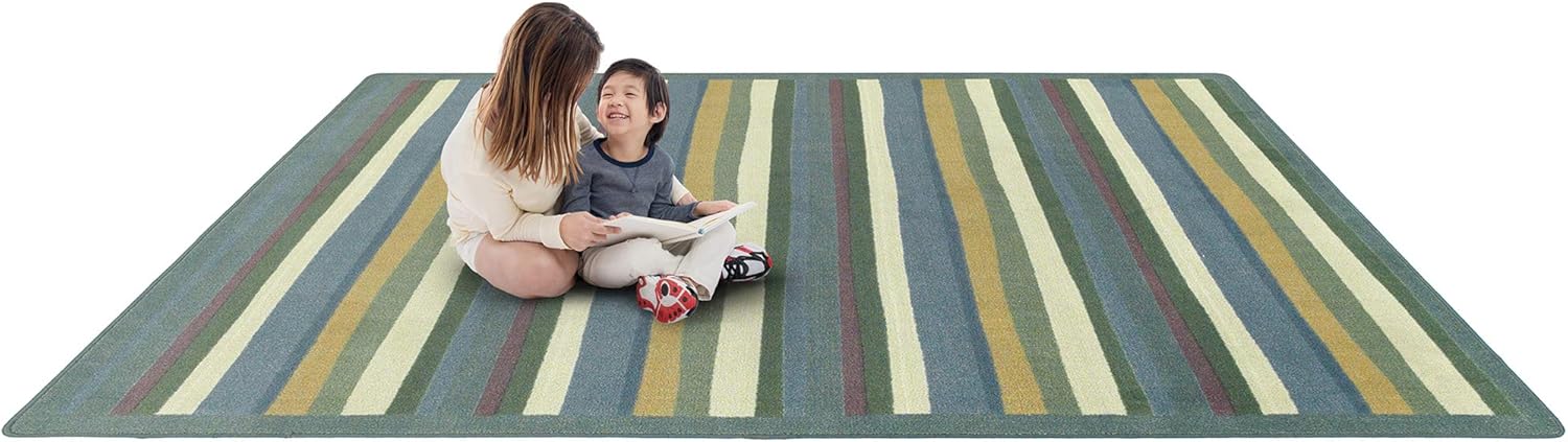 Joy Carpets Yipes Stripes Rug, Soft, 3'10" x 5'4"