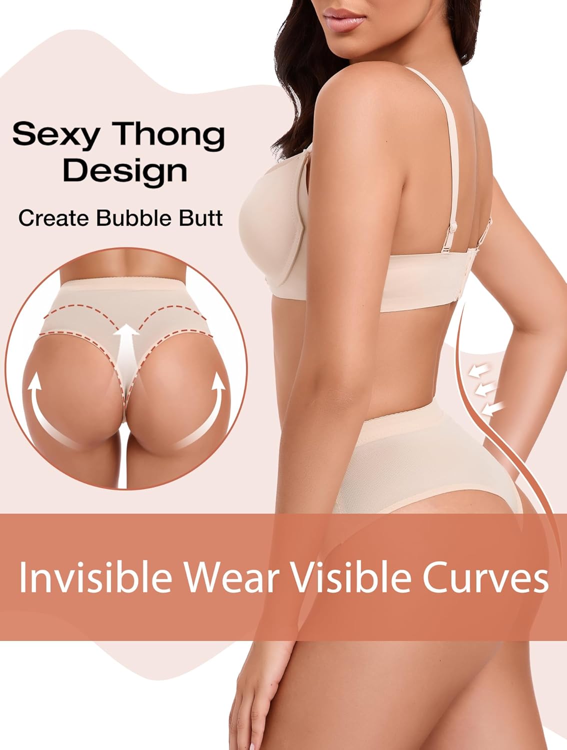 Thong Tummy Control Shapewear Underwear for Women Low Rise Seamless Body Shaper Panties Girdle - Image 3