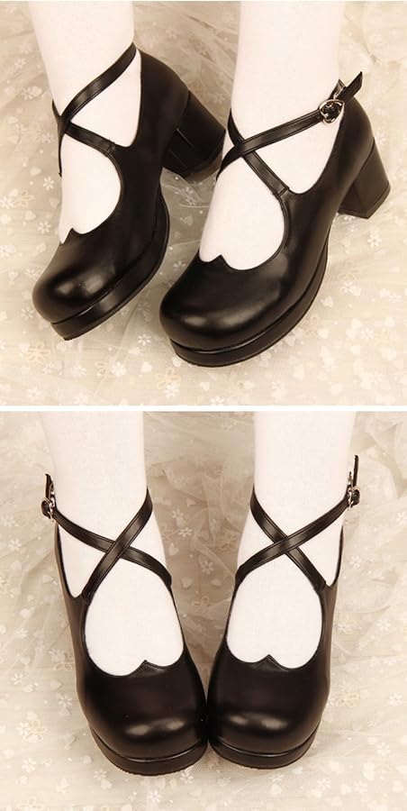 Amazon | [cnstone] シンプル 定番 ロリータ パンプス ロリータ靴