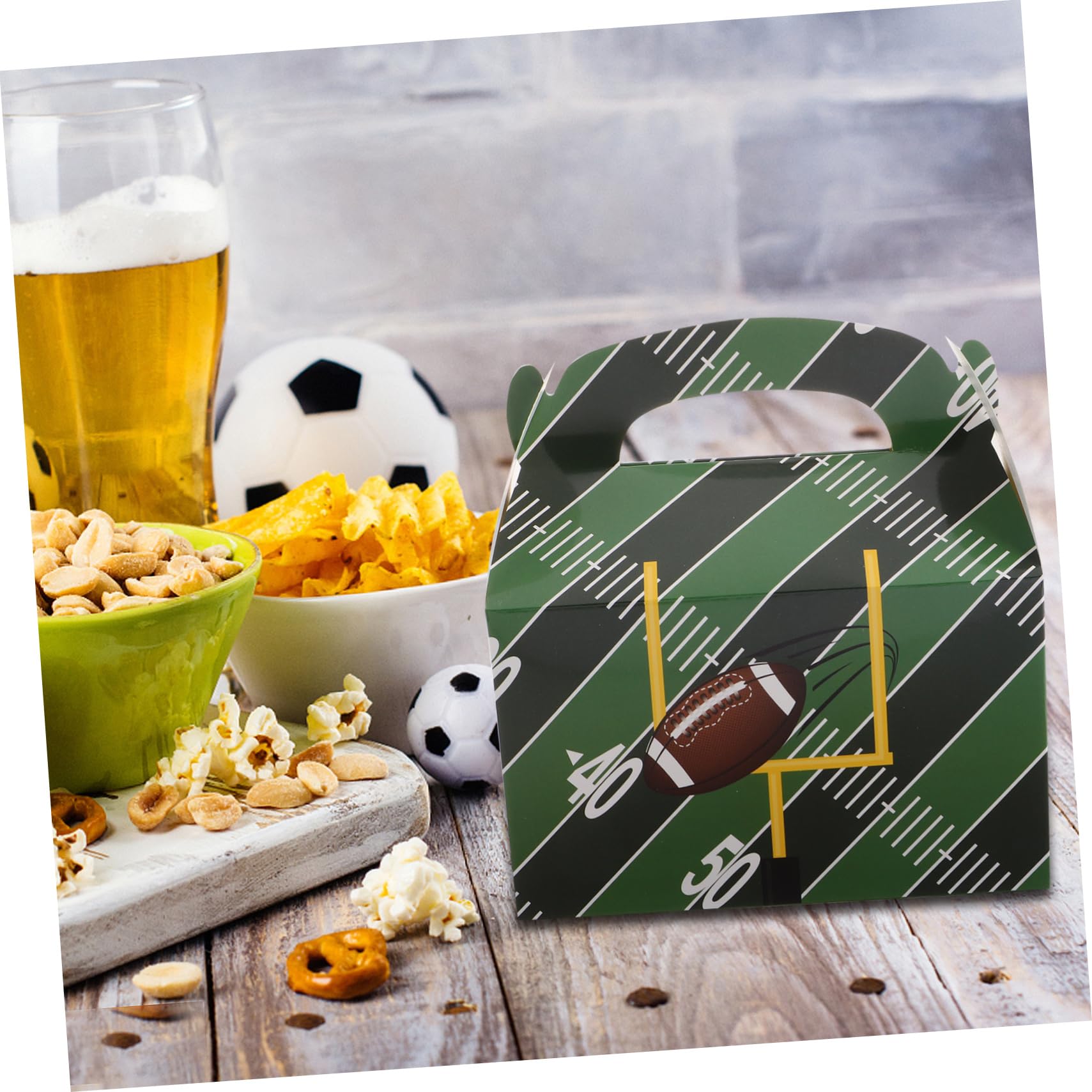 50 Pezzi Scatole per Feste Tema Calcio Contenitori per Dolci e Snack Sacchetti per Compleanni Sportivi per Celebrazioni Sportivi