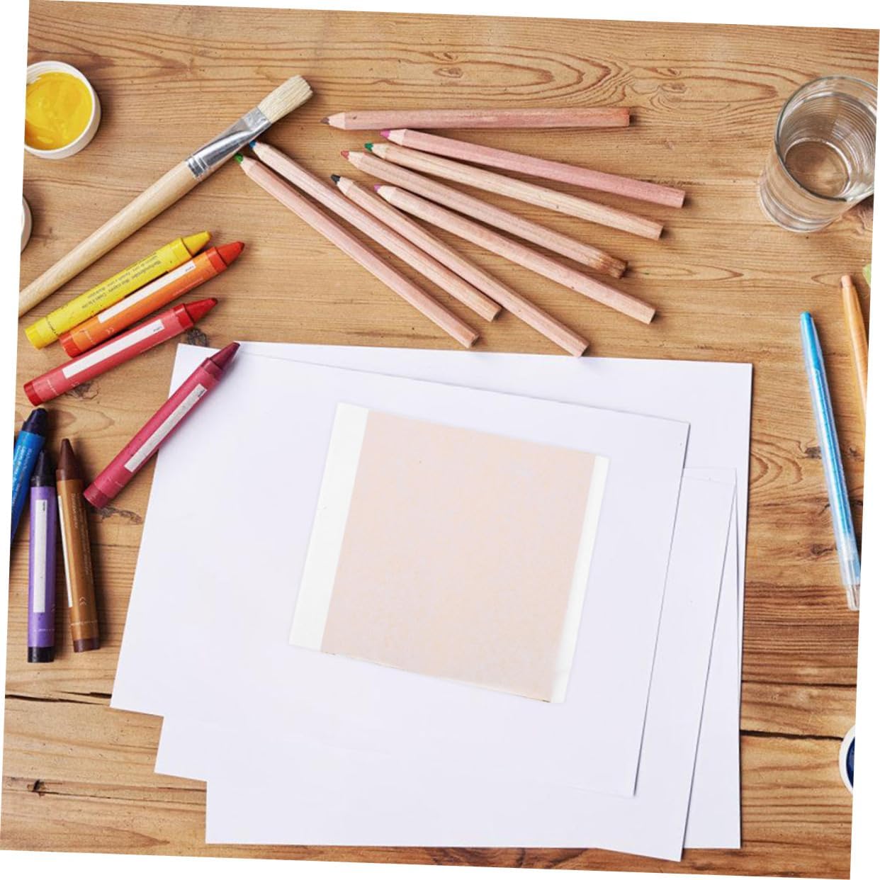 VILLFUL 200pcs Gold Leaf Foil Sheets Easy to Apply DIY Decoration Gilding Flakes Decorative Foil for Crafts