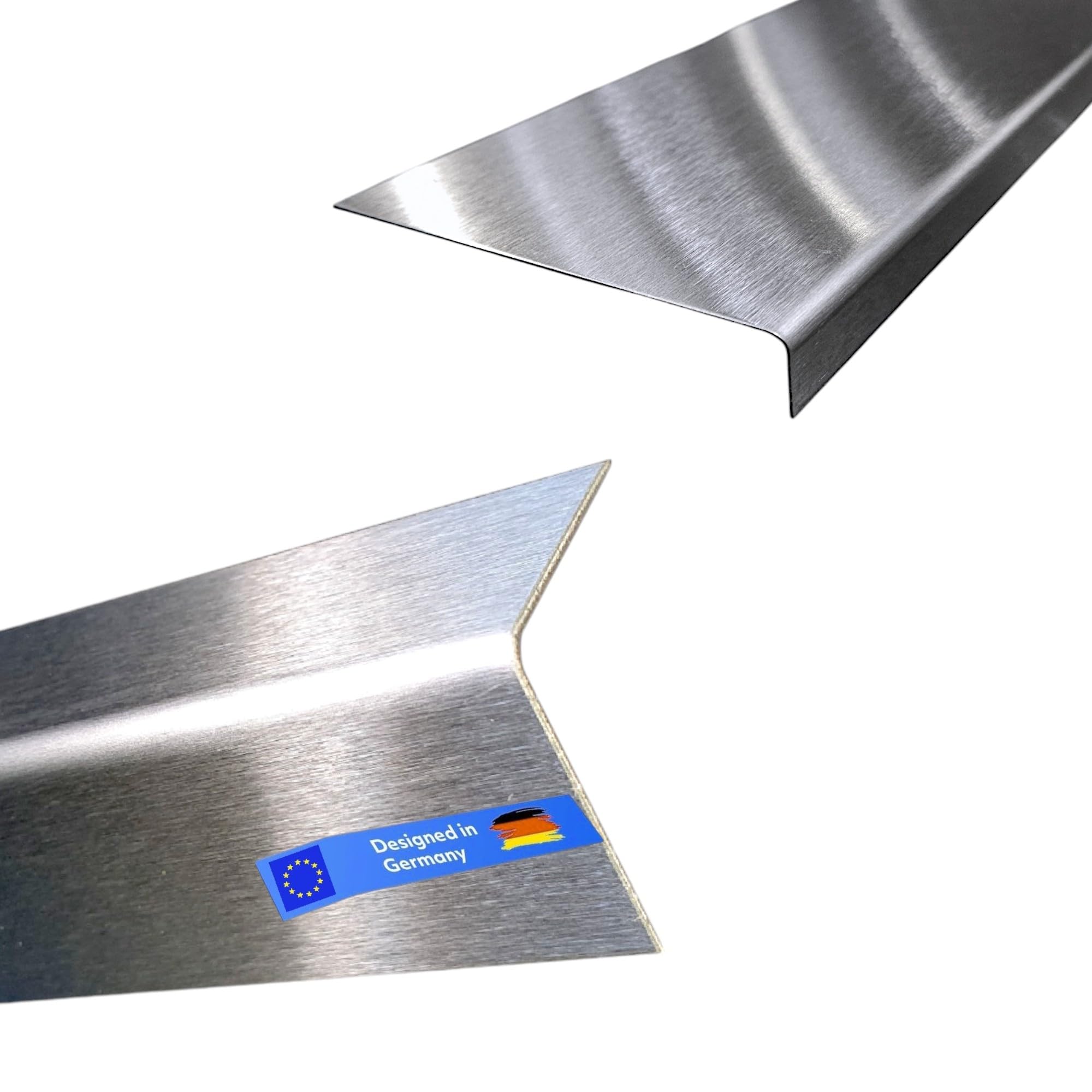 Winkelprofil Edelstahl - 2m lang - 5x2cm - 0,8mm stark - K240 geschliffen V2A - Winkelblech Edelstahlwinkel -200cm 2000mm- Kantenschutz Edelstahl Winkelprofil 50x20mm