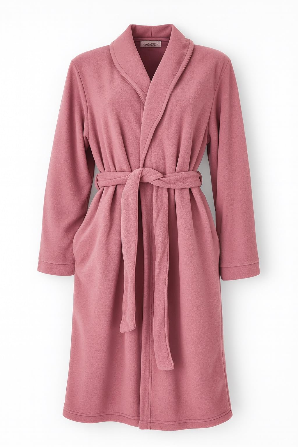 dolcecasabiancheria Manuela Vestaglia Donna Invernale in Pile Sciallato con Cintura 8075-52 ROSA