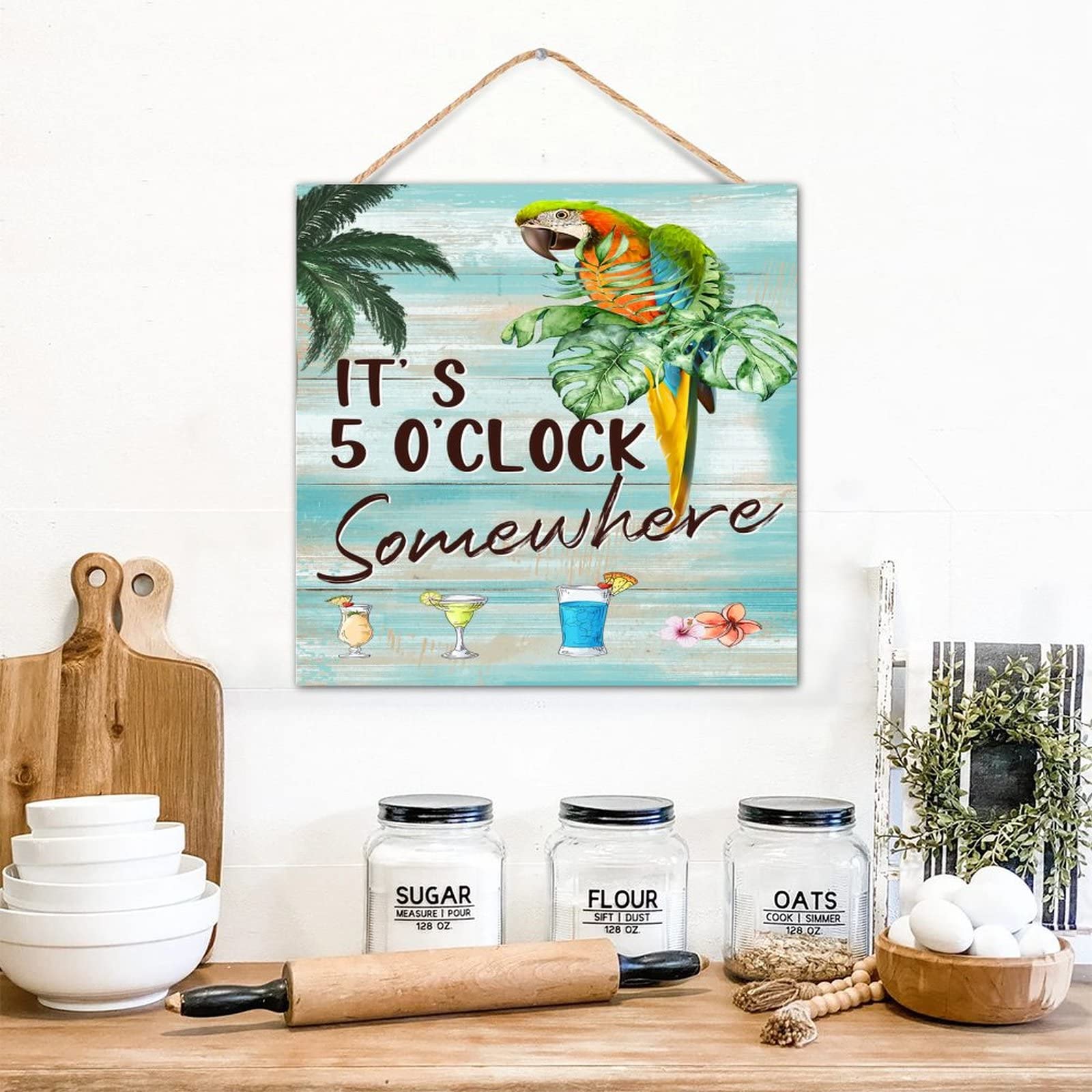 Plaque murale inspirante tropicale, le cadeau déco idéal pour une crémaillère