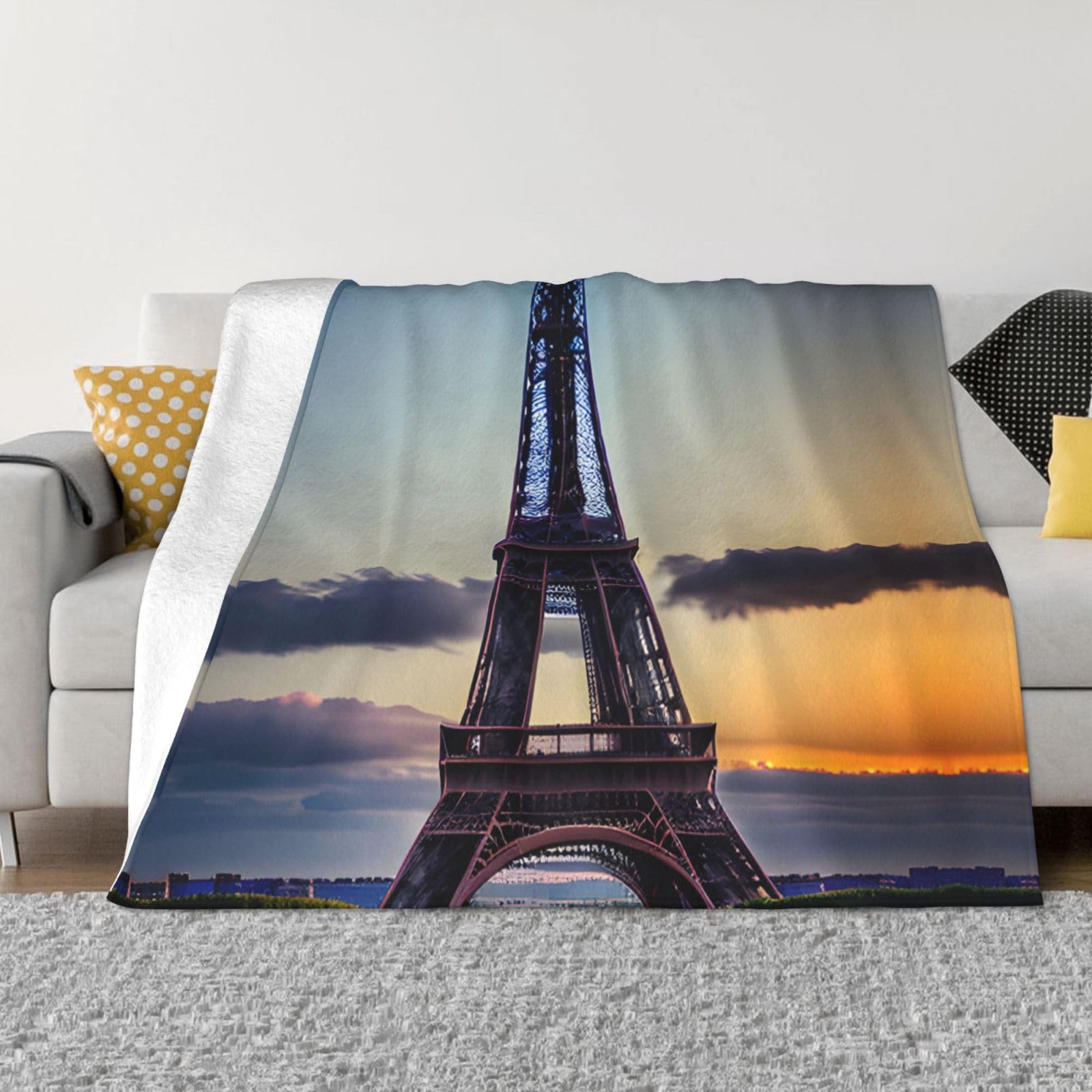 Couverture en flanelle souvenir de Paris Tour Eiffel pour réchauffer vos hivers