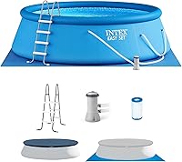 Intex Easy Set 15ft x 48in Inflatable Pool Set with 1000 GPH Pump, Ladder, Cover & Ground Cloth