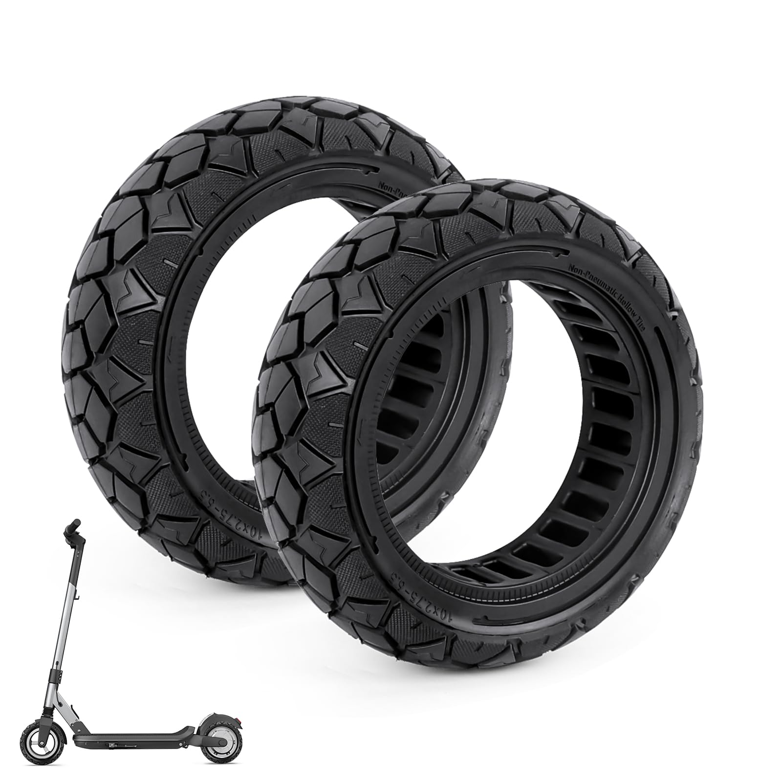 2x Pneumatici Pieni 10" 10x2,75-6.5, Ricambio Monopattino | Compatibili con Hiboy Max3, Dualtron 3, KuKirin G3 e Speedway 5, gomme antiforatura senza manutenzione