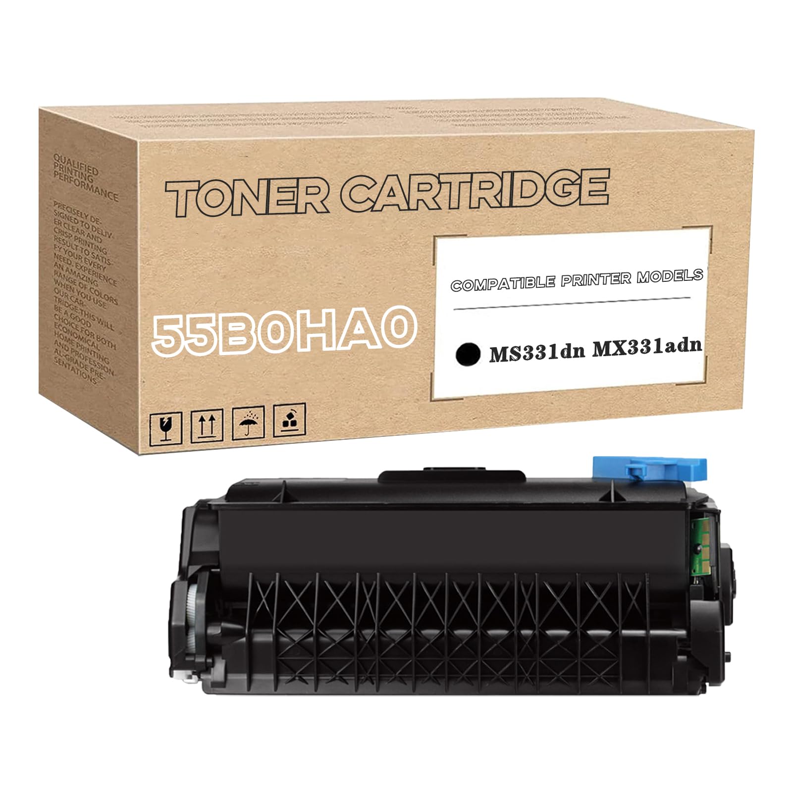 Cartuccia Di Toner Nero Compatibile 55B0HA0, Confezione Da 2