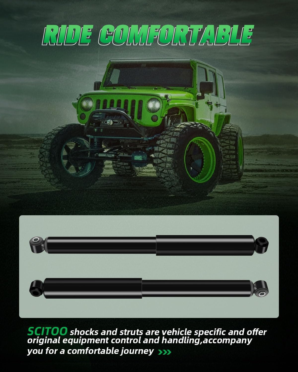 SCITOO 2pcs Front Shocks Absorbers and Struts Fits 03 for ford for E-550 Super Duty,99-04 for ford for F-250 / for F-350 / for F-450 / for F-550 Super Duty