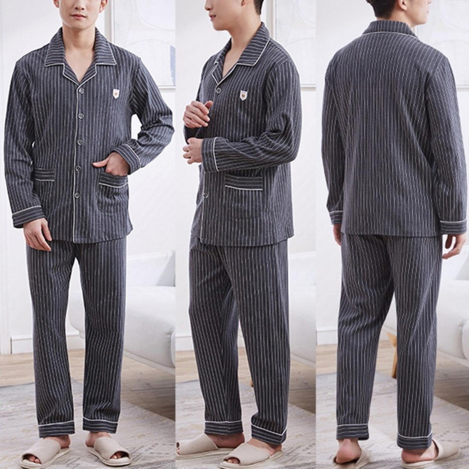 Pigiama Pigiama da Uomo Pigiama in Cotone Suits Pantaloni Pantaloni Pigiama Pigiama Uomo Casual Homewear Abbigliamento Casual