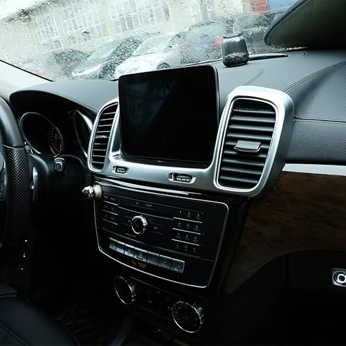 Miniatura 5 de YIWANG ABS Chrome Car Central Control Air Outlet Marco decorativo Trim para Mercedes Benz GLS GLE 2015-2019 (Plata)
