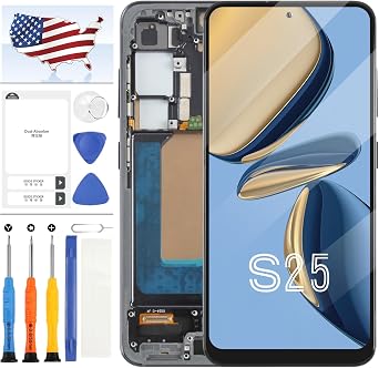 استبدال شاشة INCELL لهاتف Samsung Galaxy S25 5G لشاشة LCD لهاتف Samsung Galaxy S25 SM-S931B S931U S931E S931W شاشة LCD رقمية مجموعة لمس إطار أسود،بدون بصمة إصبع