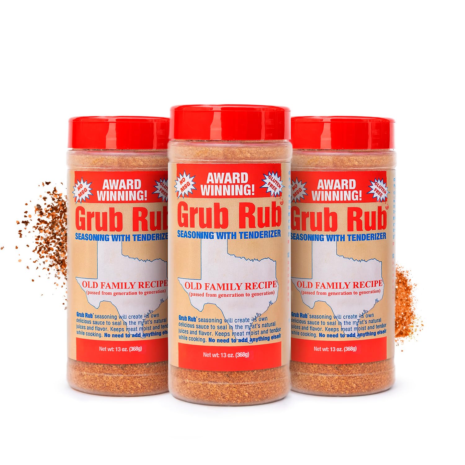 Grub Rub BBQ Blend – Award-Winning Seasoning Family Recipe For Smoking & Grilling Moist, Tender, Juicy Meats - Pork, Steak, Brisket, Seafood, Veggies & More