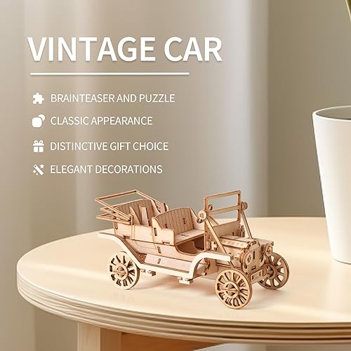 Miniatura 2 de Kit de rompecabezas de madera 3D para construir para adultos y adolescentes, montaje de corte láser, kit de manualidades para pintar para decoración