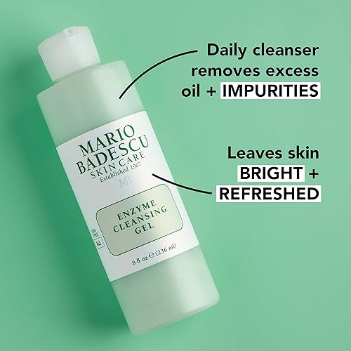 Miniatura 4 de Mario Badescu Gel limpiador enzimático para todo tipo de piel, lavado facial sin aceite con extracto de pomelo y papaya, elimina el exceso de aceite