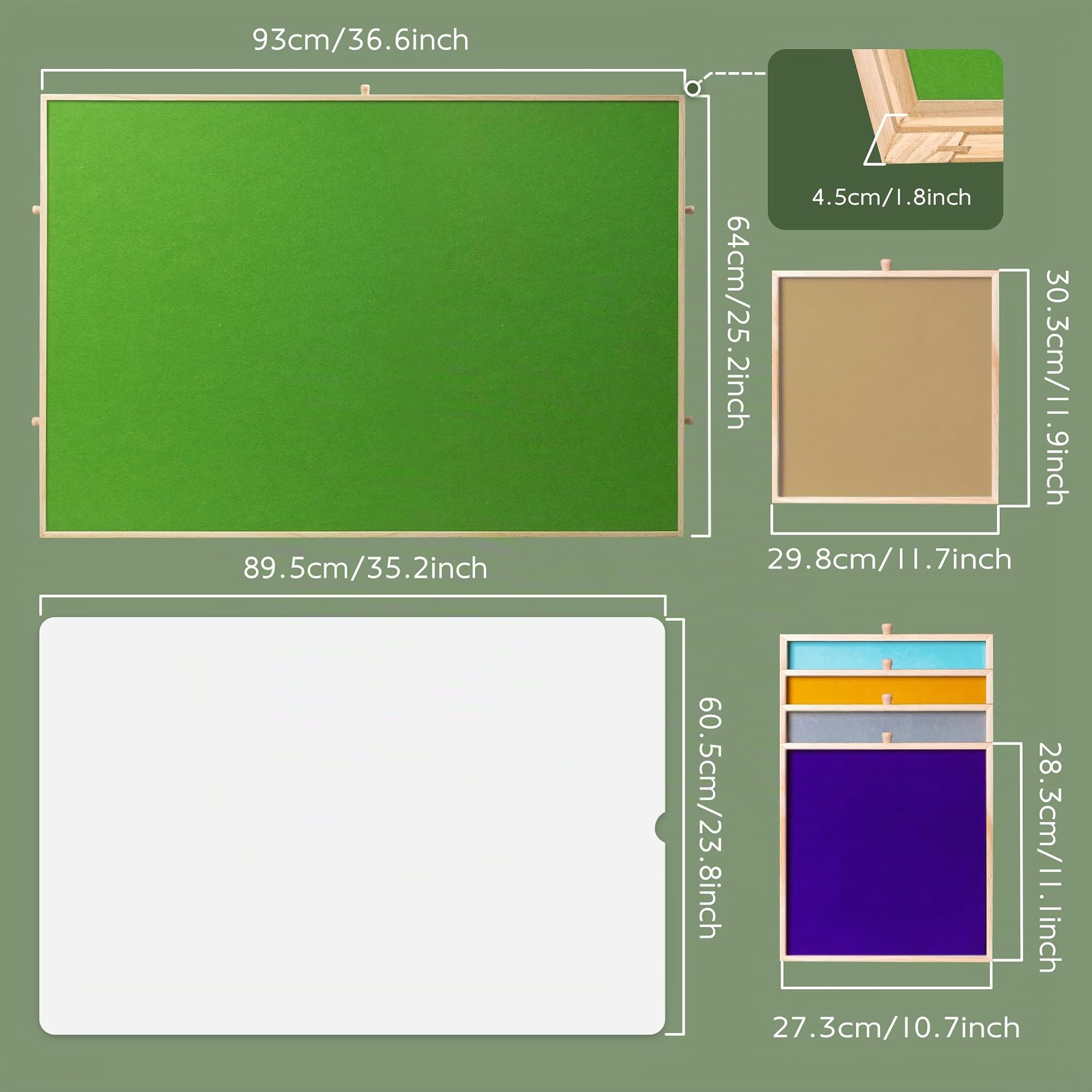 Tektalk Planche de puzzle 2 en 1 inclinable et rotative avec 5 tiroirs colorés, table de puzzle portable pour adultes, plateau de puzzle pivotant en bois avec Lazy Susan et couvercle, jusqu'à 1500
