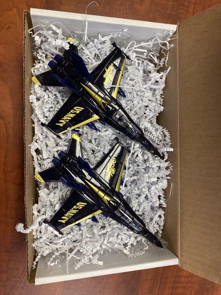 Blue Angels Toy Planes, Set of 2 Die Cast Airplanes Fighter Jet Toy, Great Model Planes with Pull Back Action, Toy Blue Angels Jets Model Plane, Navy Blue Airplane, 7x5'
