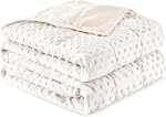 Sivio Weighted Blanket Twin Size 15lbs, 48''x72'' Heavy Blanket for Adult, Sherpa and Fleece Revesible Throw, Dual Side Black