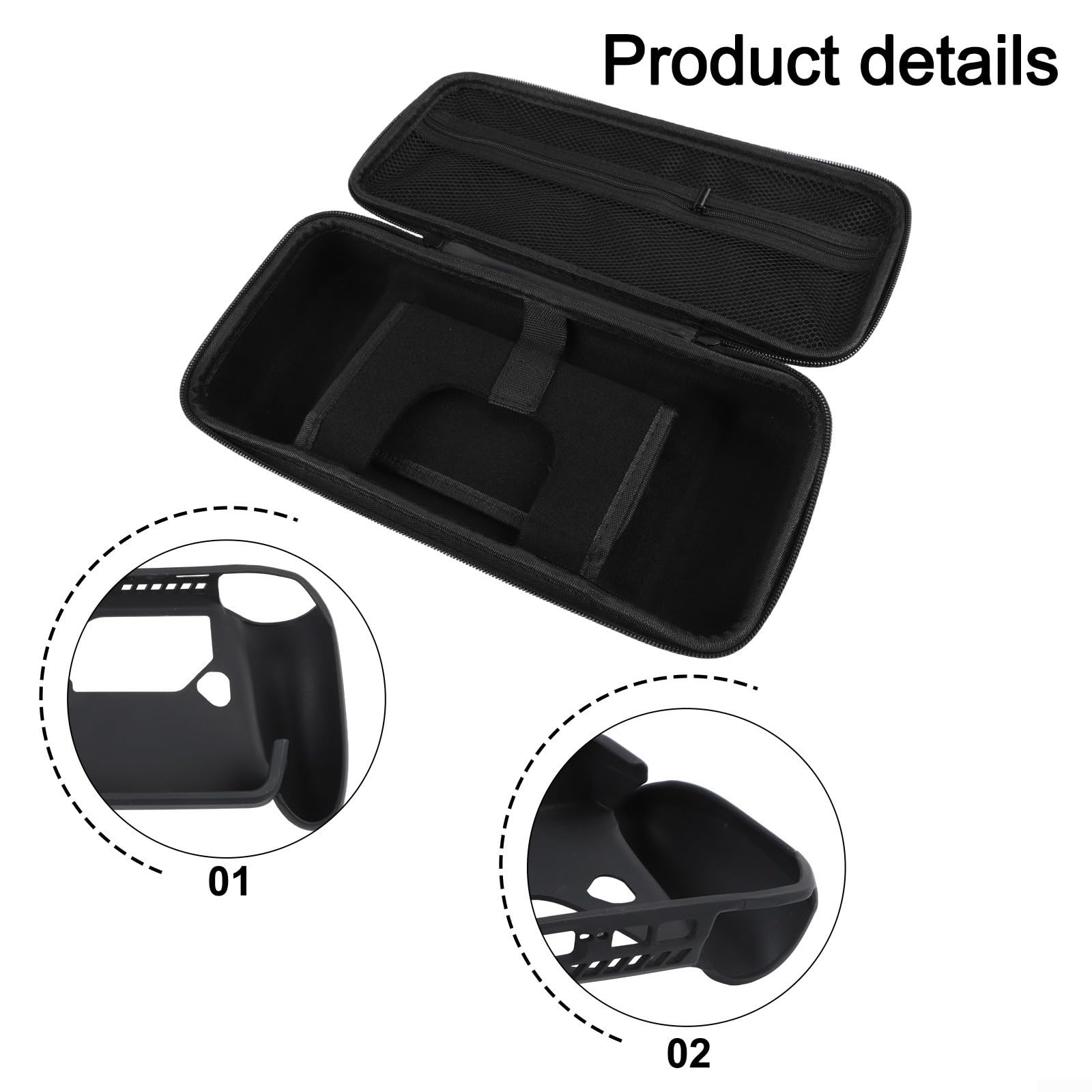 Custodia protettiva per ROG X, custodia protettiva in TPU con vetro temperato e custodia per console Xbox Ally-X, pelle antiurto con impugnatura antiscivolo, nero (trasparente)