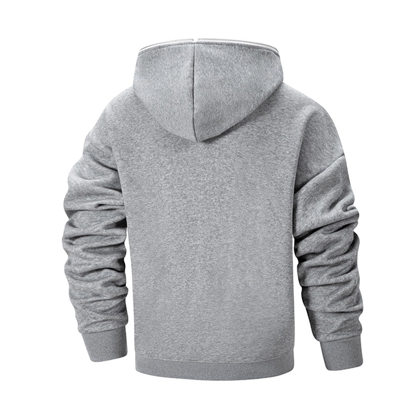 HAOLEI Sudaderas Hombres con Capucha,Hoodies Deportes Sudadera Media Cremallera Sweatshirt Homem Manga Larga Holgado Moda Ropa Deportivo con Bolsillos Casual Fitness Top Otoño e Invierno