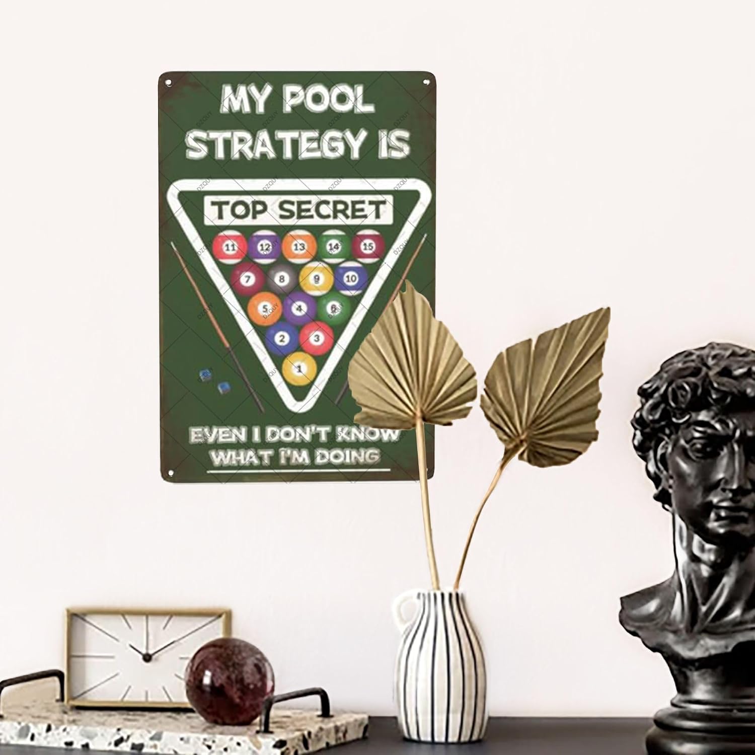 DZQUY Billiard Room Pool Hall Tin Sign Decor Billiards Billiard Lovers Billiards Fans Metal Signs For Billiard Club, Game Room Decor, Basement Wall Decor Plaque 8x12inches image 4