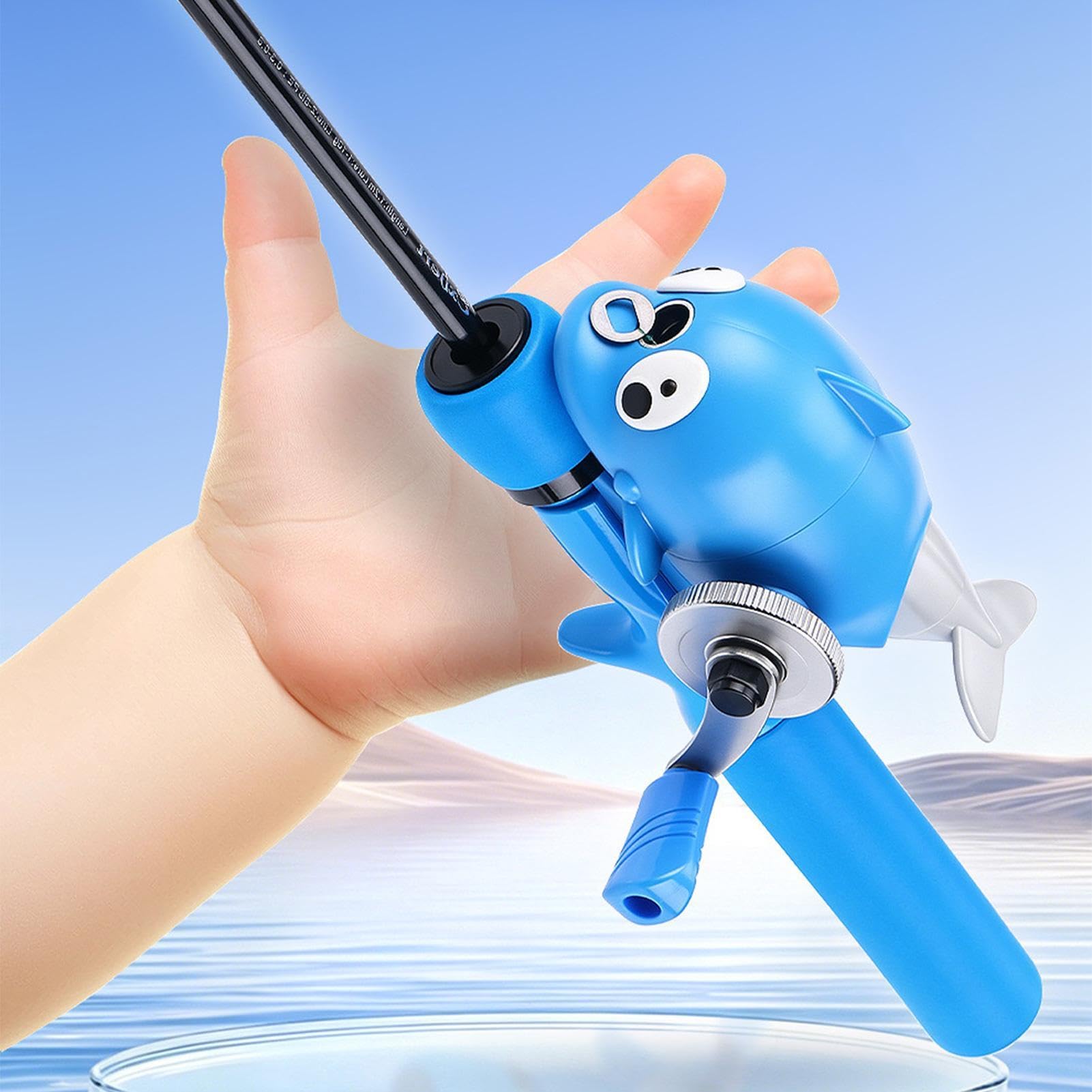 Canne À Pêche Enfant Portable Télescopique Avec Poignée Antidérapante