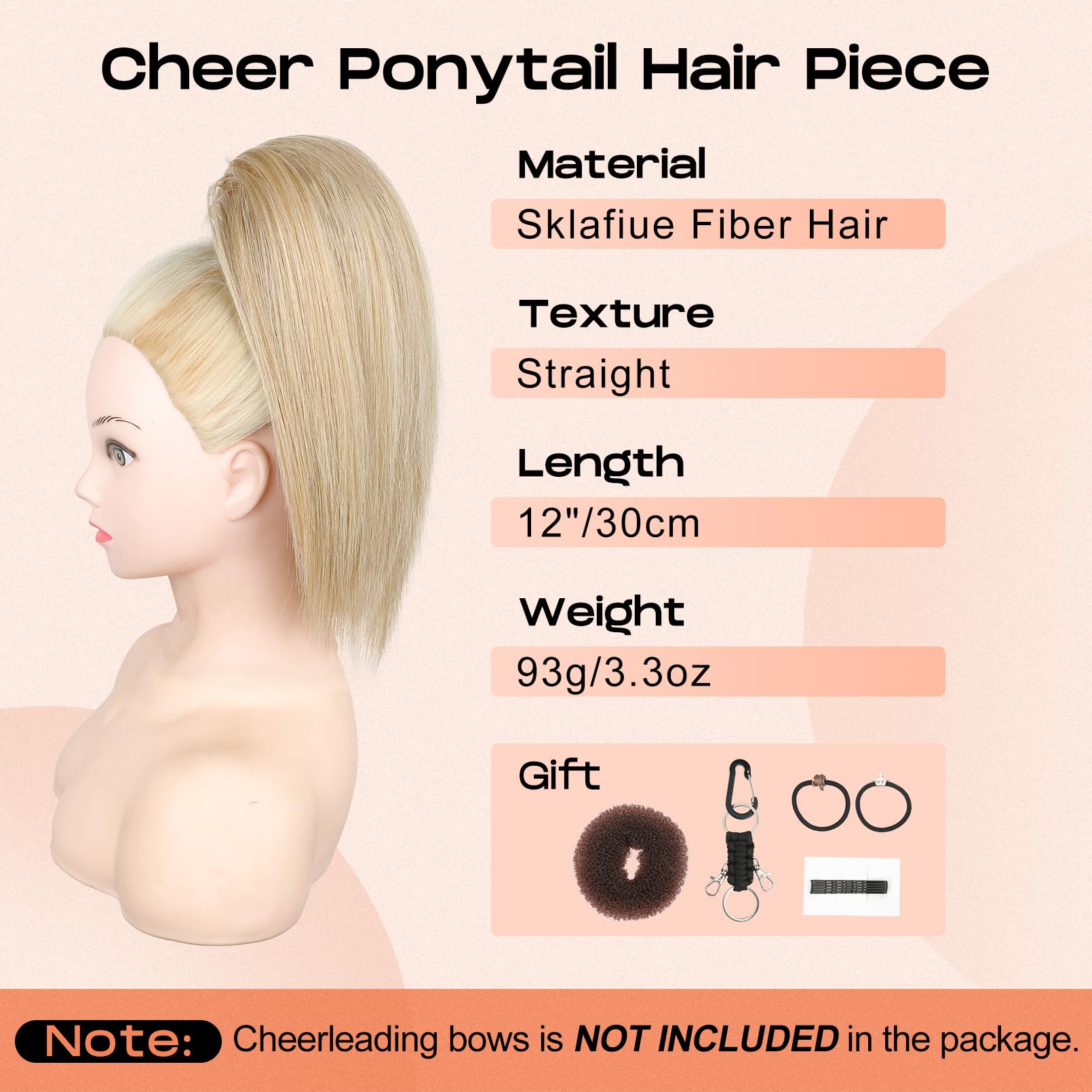 Amazon.com : SEIKEA Cheer Ponytail Hair Piece, 10 display picture 2