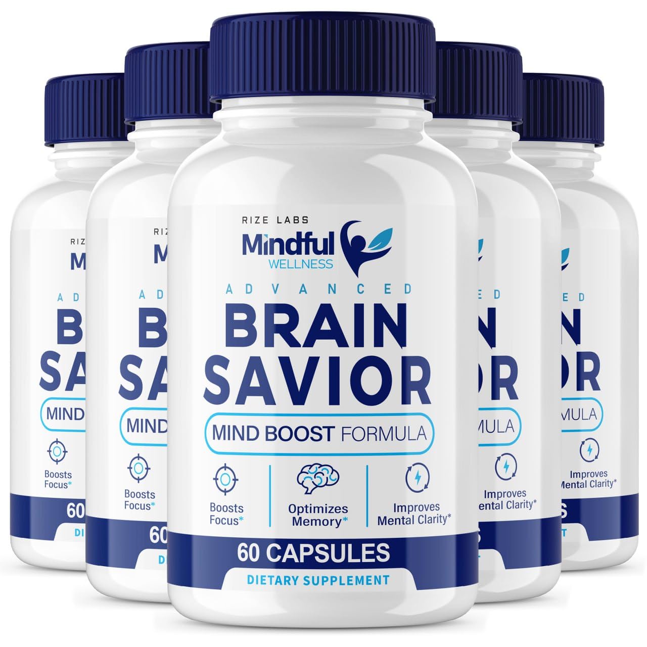 Mindful Wellness Brain Savior Capsules – Daily Focus & Clarity Formula with a Balanced Blend for Alertness, Memory, and Lifestyle Support | Easy-to-Take Pills (300 Capsules)