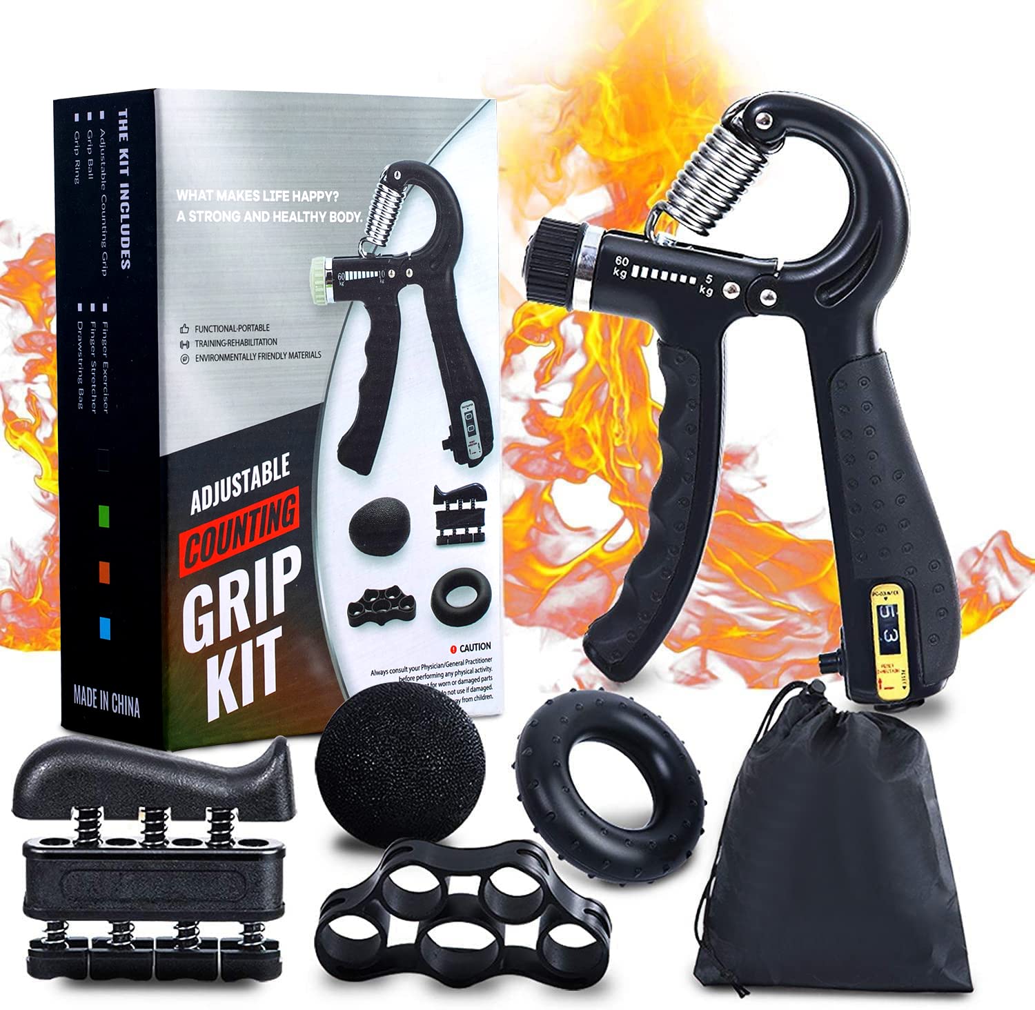 Buy 5 Pack Hand Grip Strengthener Trainer Kit Hand Strengthener