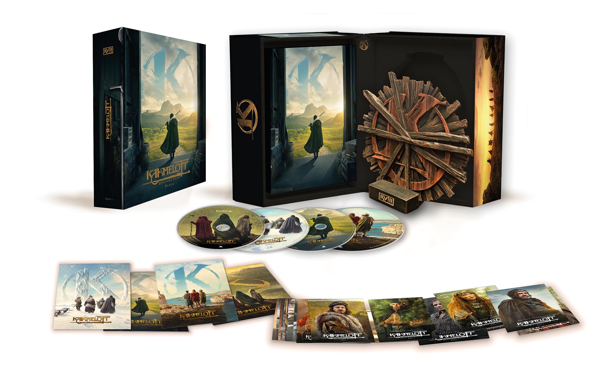 Kaamelott-Deuxième volet (Partie 1) Édition épique limitée [DVD du film, Blu-Ray du film, Blu-Ray 4K du film, DVD Bonus, Making-of, Table Ronde, 22 cartes personnages et 4 visuels Collector]
