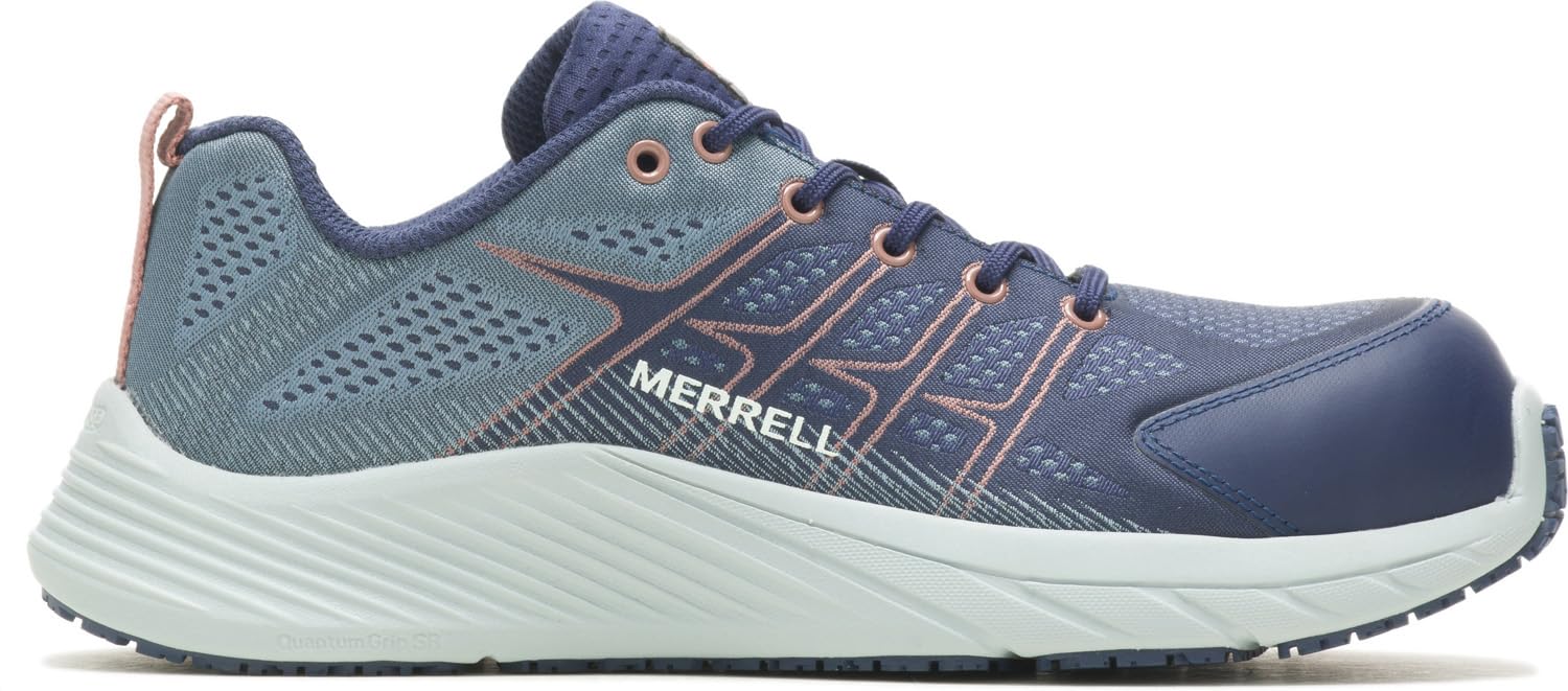 Merrell Moab Flight CF/Sea, Women's, Sea, Comp Toe, EH, Slip Resistant, Low Athletic, Work Shoe (9.0 M)