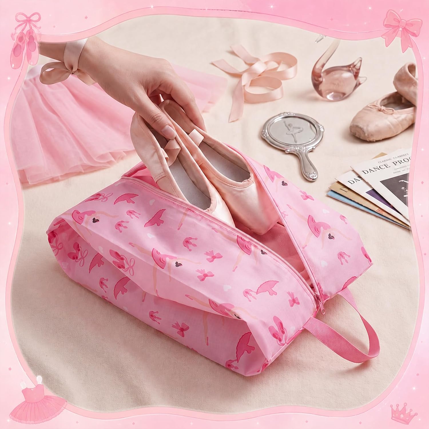 12 Pcs Dance Shoe Organizers with Handle Ballerina Team Gifts Bulk