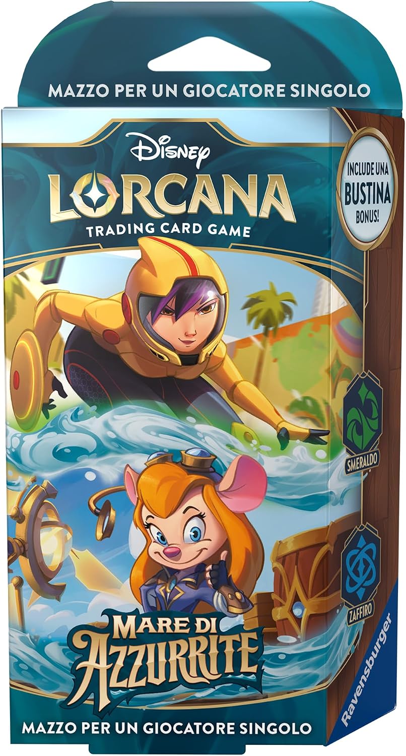 disney lorcana azurite sea starter deck emerald & sapphire Ravensburger TCG: - Amber Ruby Single-Player | Engaging Gameplay | Over 200 Original Disney Artworks Collect and recruit these glimmers to strengthen your team while experiencing exciting adventures in the enchanting world of Lorcana Disney Lorcana: Azurite Sea Emerald/Sapphire