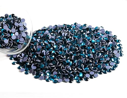 Vista 215 de 6000 diamantes de imitación termoadhesivos a granel, diamantes de imitación azules para ropa de manualidades, cristales termoadhesivos
