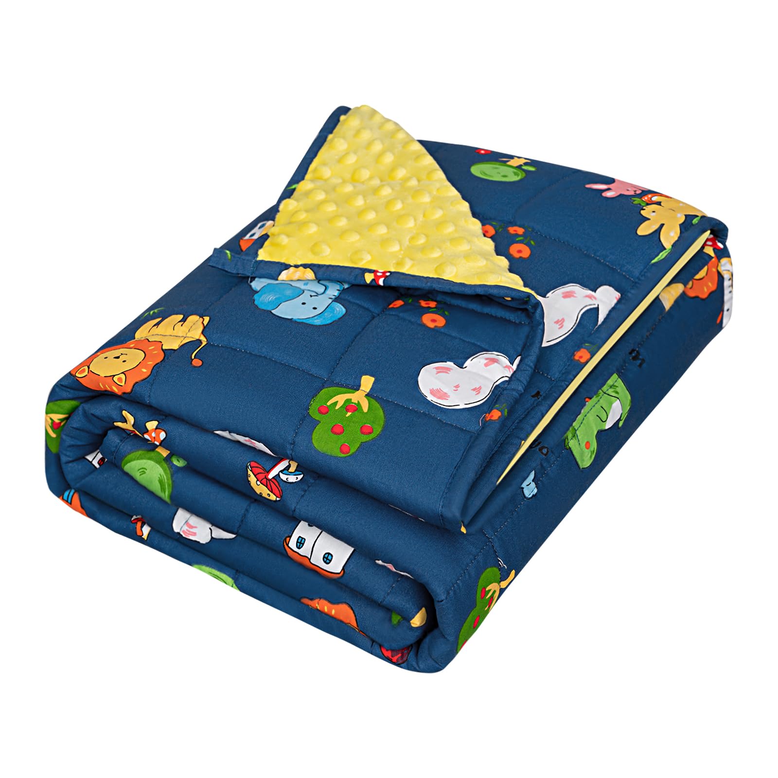 WOLTU Manta Pesada, Manta de Peso, 3 kg, 105x150 cm, Manta Antiestrés con Perlas de Vidrio, Manta Transpirable de Algodón, Sueño Profundo y Mejor Descanso Global Recycled Standard Global Recycled Standard Global Recycled Standard