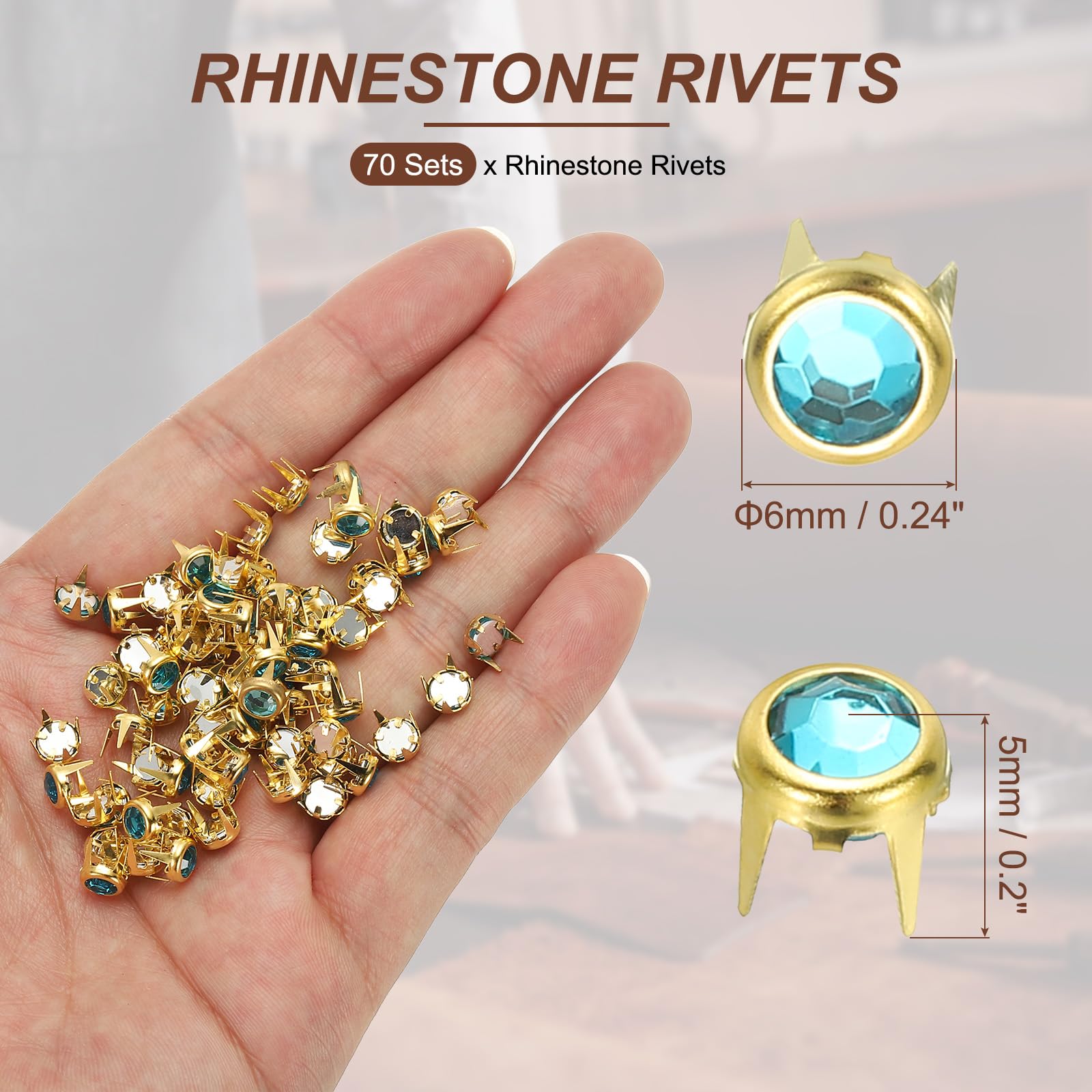 PATIKIL 6mm Rhinestone Stud - Image 2