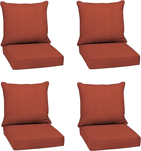 Miniatura 49 de Arden Selections Juego de cojines profundos para exteriores, 24 x 24 pulgadas, resistente al clima, a prueba de lluvia, resistente a la decoloración