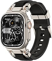 Vista 48 de amBand Bands - Funda protectora de pantalla compatible con Apple Watch Ultra 3/2/1 de 1.732 pulgadas, correa resistente M1 Sport Series y película