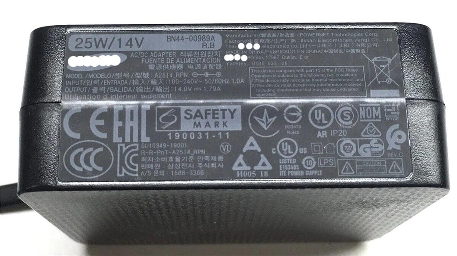 L'adattatore CA For Linea TV È For C27F396FH 27F396FHN LC27F396FHNXZA C24F390FHNXZA Alimentatore For Monitor UN22F5000 1080P Assemblaggio Cavi