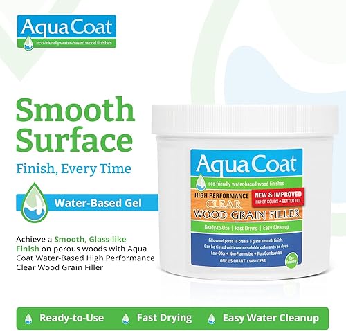 Miniatura 10 de Gel de relleno de grano de madera transparente de alto rendimiento a base de agua, ideal para mejoras del hogar y profesionales de la carpintería de