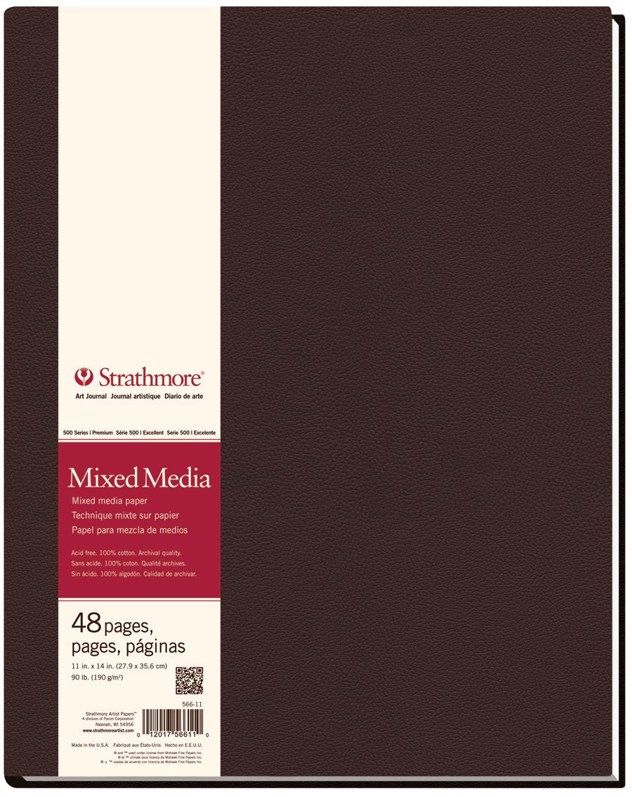 Strathmore (566-11 STR-566-11 48 yaprak No. 90 karışık medya, 27,9 x 35,6 cm, 27,9 x 35,6 cm, beyaz, 24 adet