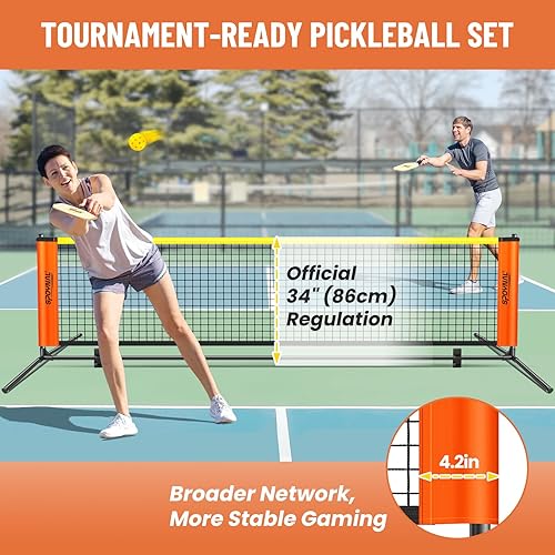 Miniatura 4 de Juego de red de voleibol de bádminton de altura ajustable 3 en 1, juego de red de bádminton portátil para patios traseros con raqueta de bádminton y