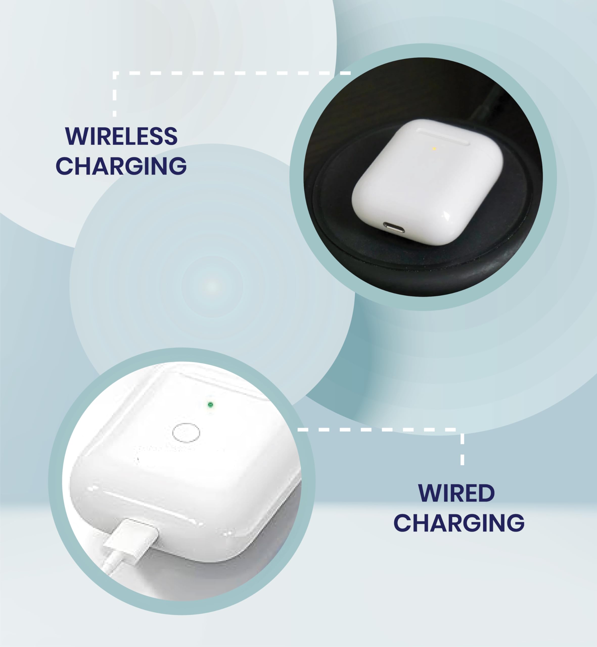 ヘッドフォン/イヤフォン AirPods Wireless Charging Case Amazon.com: Replacement Charging Case for AirPods 1st & 2nd