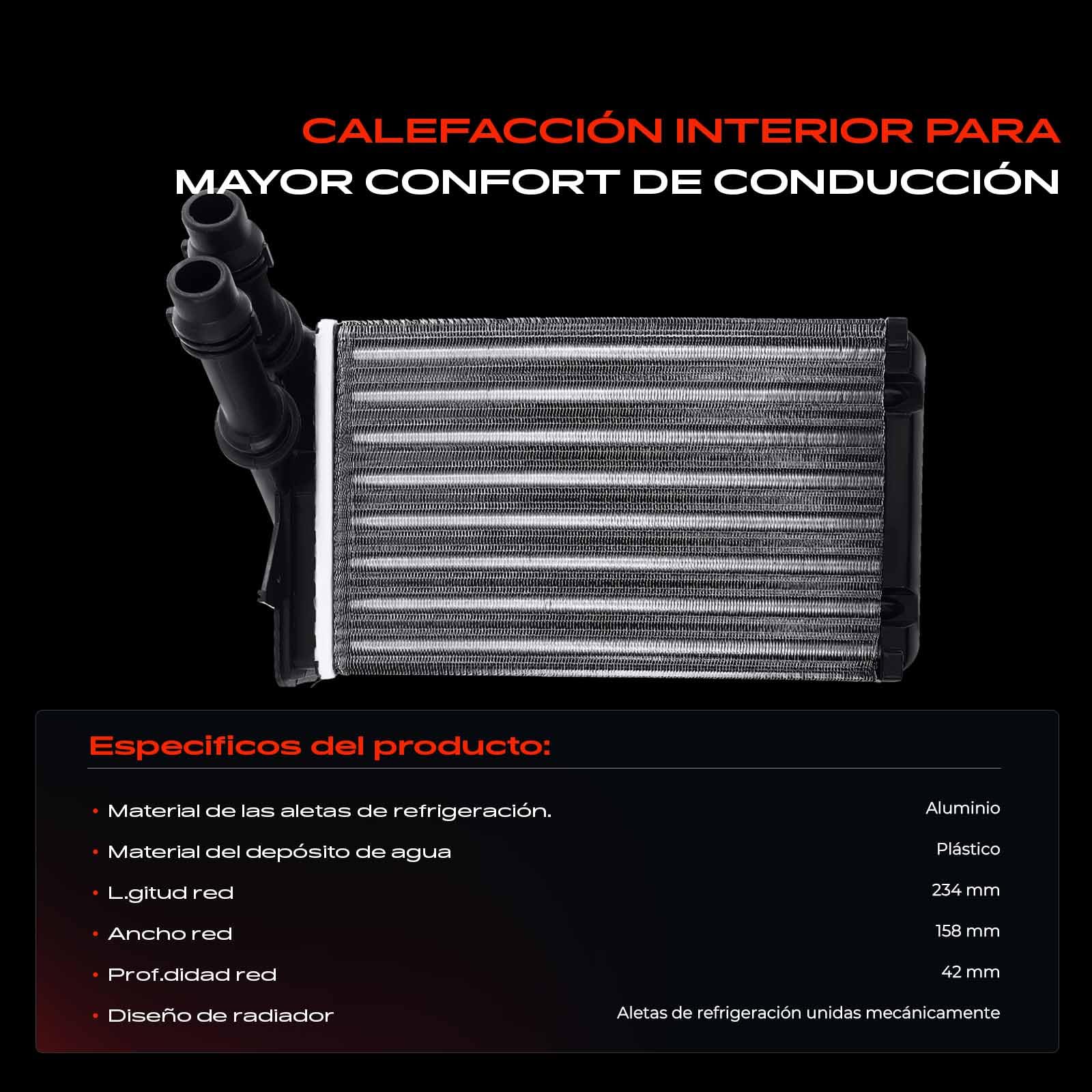 Frankberg Intercambiador de calor 1J1819031A | Compatible con: Golf IV Variante 1J5, Nuevo Beetle 1C1 9C1, B.o.r.a 1J2, A3 8L1, O.c.t.a.v.i.a I 1U2