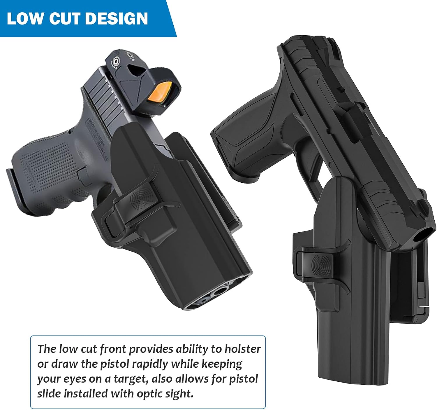 OWB Holster for Ruger Security 9mm, Right-Handed Paddle Belt Gun Holster for Ruger Security-9mm Compact/ Pro/ Standard Without Red Laser, 60° Adjustable Open Carry Pistol Holsters with Quick Release