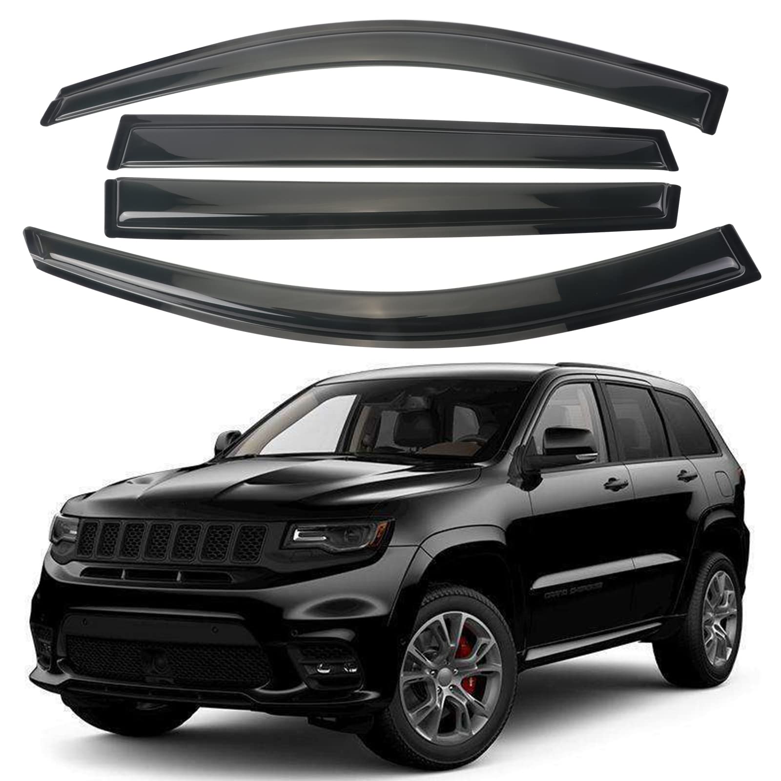 Photo 1 of LONGKEES Window Visors for 2014-2021 Cherokee,Window Deflectors 94981