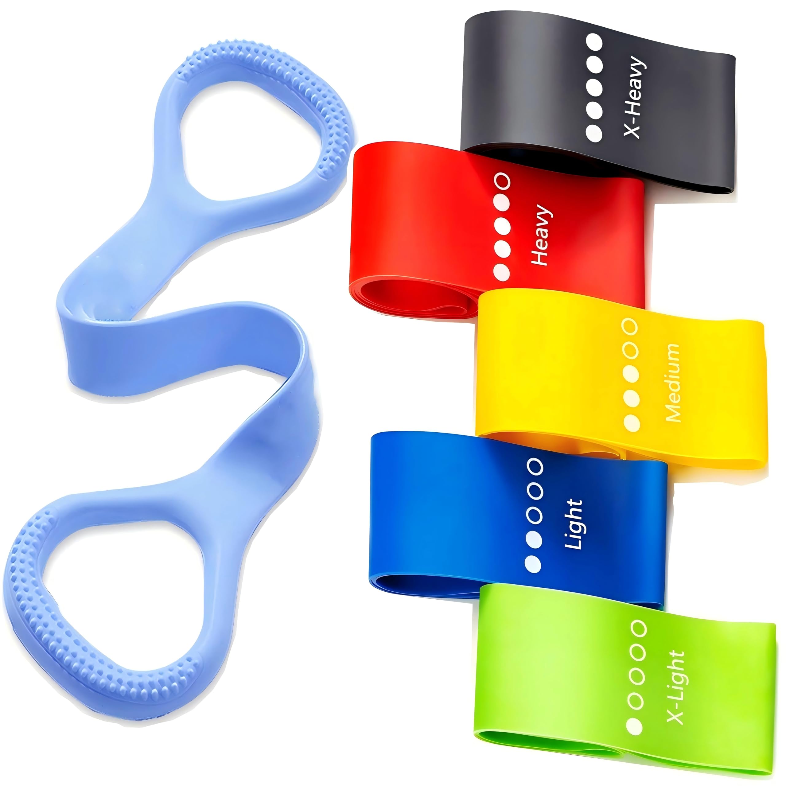 fefui Resistance Bands for Working Out 6 Pack Resistance Bands for ...