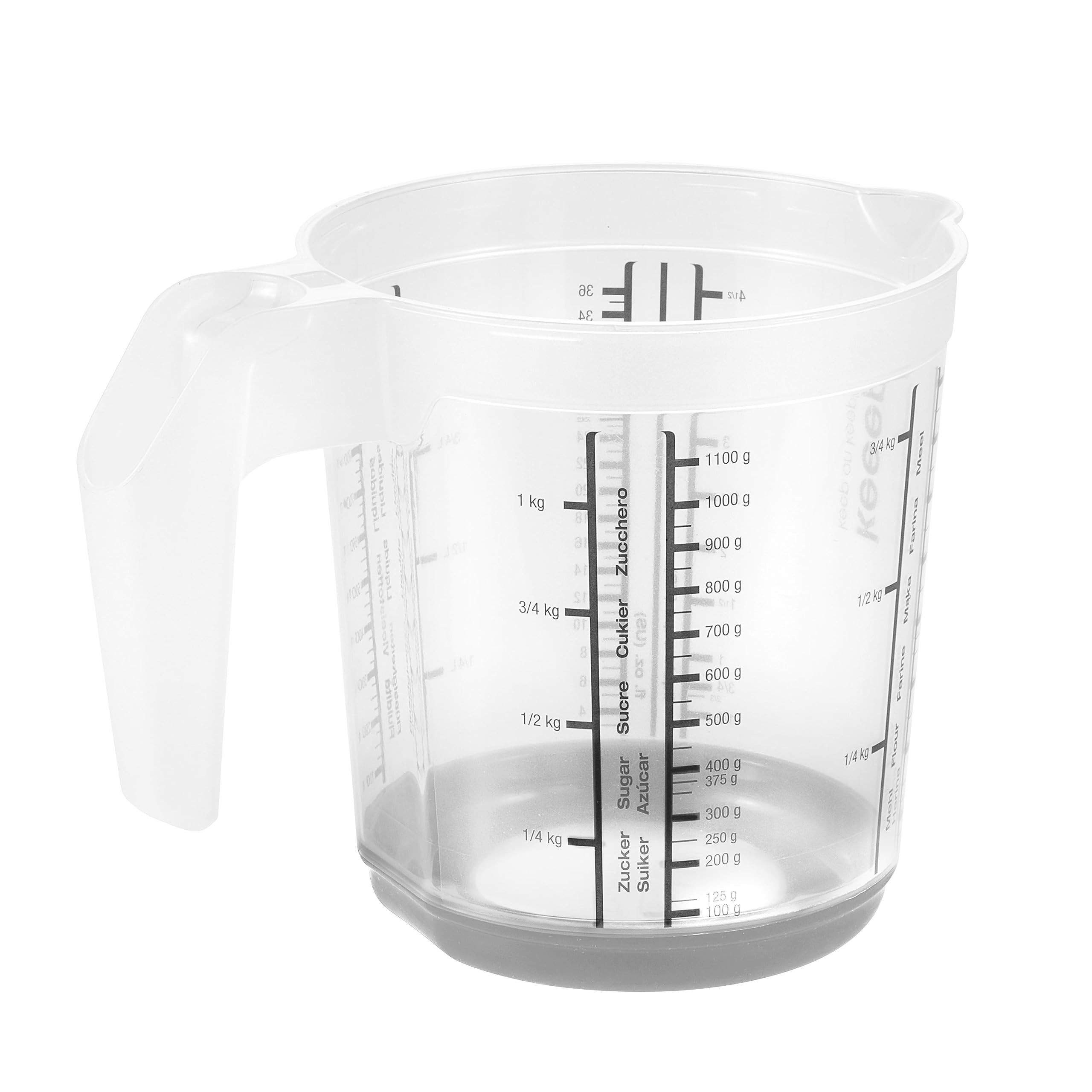 keeeper Messkanne mit Anti-Rutsch-Funktion, 1 l, Massimo, Nordic Grey